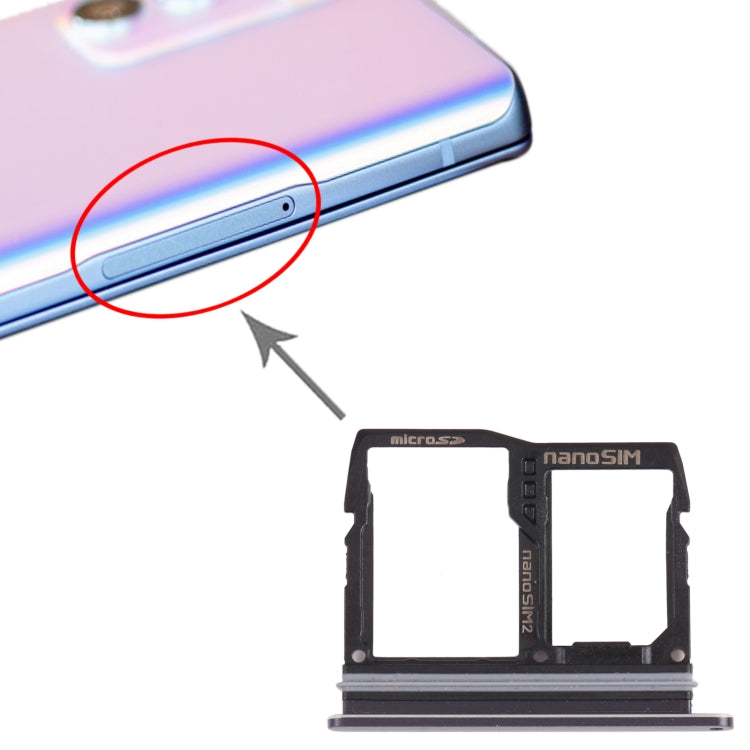 Nano SIM Card Tray + Nano SIM Card Tray / Micro SD Card Tray for LG Wing 5G LMF100N, LM-F100N, LM-F100V, LM-F100 Nano SIM Card Tray + Nano SIM Card Tray / Micro SD Card Tray for LG Wing 5G LMF100N, LM-F100N, LM-F100V, LM-F100