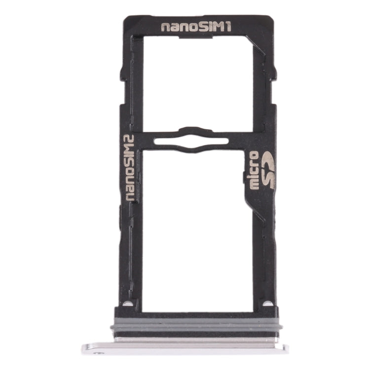Nano SIM Card Tray + Nano SIM Card Tray / Micro SD Card Tray for LG G8S ThinQ LMG810, LM-G810, LMG810EAW Nano SIM Card Tray + Nano SIM Card Tray / Micro SD Card Tray for LG G8S ThinQ LMG810, LM-G810, LMG810EAW