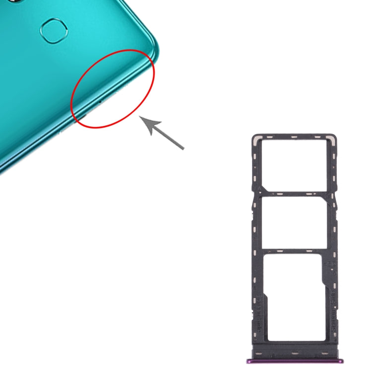 For Infinix Hot 8 Lite/Hot 8 SIM Card Tray + SIM Card Tray + Micro SD Card Tray For Infinix Hot 8 Lite/Hot 8 SIM Card Tray + SIM Card Tray + Micro SD Card Tray