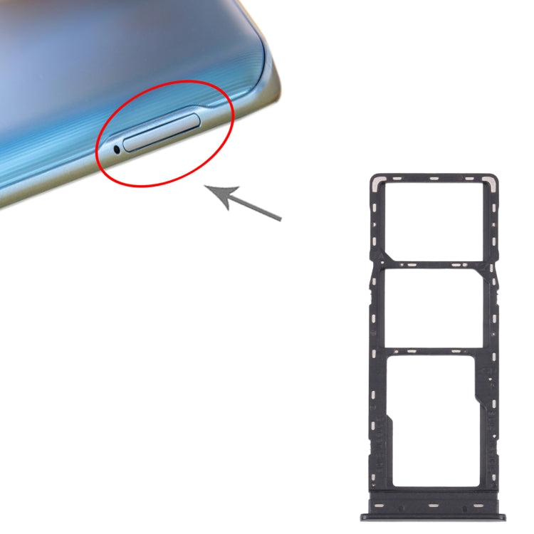 For Tecno Spark 7P KF7J SIM Card Tray + SIM Card Tray + Micro SD Card Tray For Tecno Spark 7P KF7J SIM Card Tray + SIM Card Tray + Micro SD Card Tray