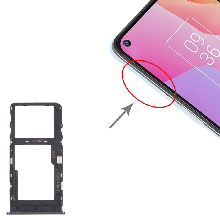 Original SIM Card Tray + Micro SD Card Tray for TCL 10L/10 Lite T770H T770B Original SIM Card Tray + Micro SD Card Tray for TCL 10L/10 Lite T770H T770B