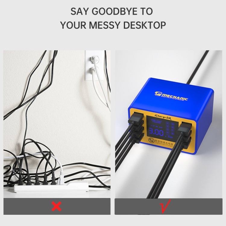 Mechanic icharge 8M QC 3.0 USB Smart Charger Support Fastcharging With LCD, EU Plug, icharge 8M Mechanic icharge 8M QC 3.0 USB Smart Charger Support Fastcharging With LCD, EU Plug, icharge 8M