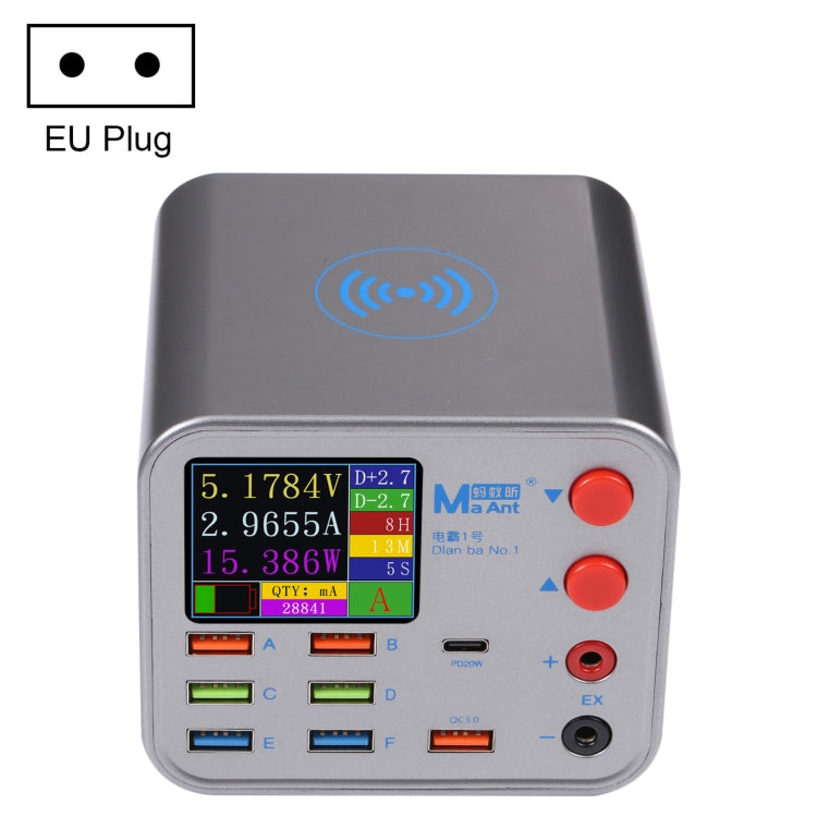 MaAnt Dianba NO.1 Multi-port Wireless USB PD Charger, US Plug, Dianba NO.1, US Plug, Dianba NO.1, EU Plug MaAnt Dianba NO.1 Multi-port Wireless USB PD Charger, US Plug, Dianba NO.1, US Plug, Dianba NO.1, EU Plug