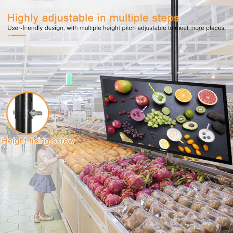 32-65 inch Universal Height & Angle Adjustable Single Screen TV Wall-mounted Ceiling Dual-use Bracket, Retractable Range: 0.5-2m 32-65 inch Universal Height & Angle Adjustable Single Screen TV Wall-mounted Ceiling Dual-use Bracket, Retractable Range: 0.5-2m