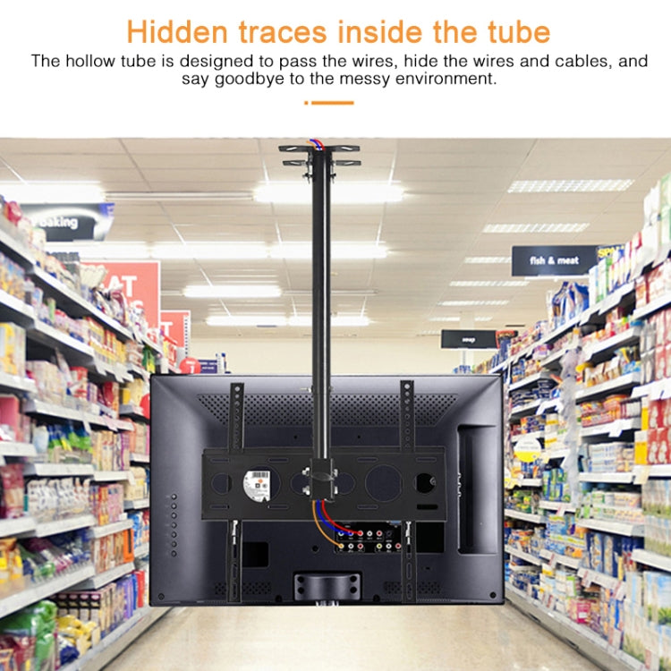 32-65 inch Universal Height & Angle Adjustable Single Screen TV Wall-mounted Ceiling Dual-use Bracket, Retractable Range: 0.5-2m 32-65 inch Universal Height & Angle Adjustable Single Screen TV Wall-mounted Ceiling Dual-use Bracket, Retractable Range: 0.5-2m