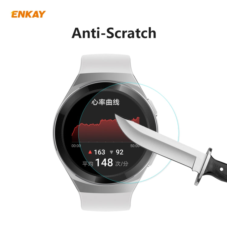 For HUAWEI Watch GT 2E 46mm Dynamic Edition ENKAY Hat-Prince 0.2mm 9H 2.15D Curved Edge Tempered Glass Screen Protector  Watch Film, 1 PCS, 2 PCS For HUAWEI Watch GT 2E 46mm Dynamic Edition ENKAY Hat-Prince 0.2mm 9H 2.15D Curved Edge Tempered Glass Screen Protector  Watch Film, 1 PCS, 2 PCS