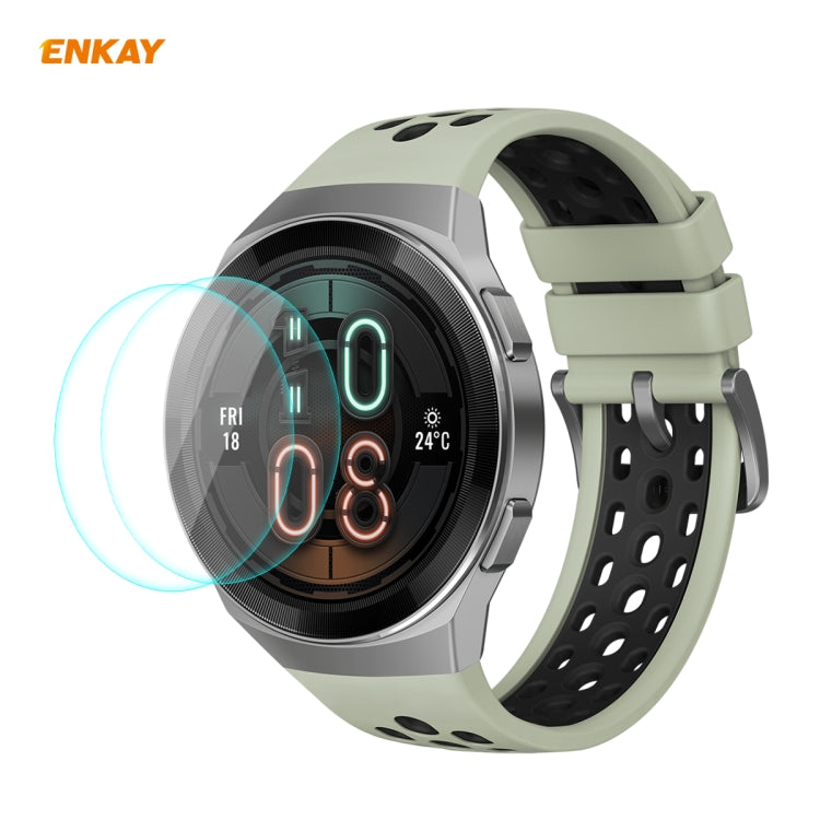 For HUAWEI Watch GT 2E 46mm Dynamic Edition ENKAY Hat-Prince 0.2mm 9H 2.15D Curved Edge Tempered Glass Screen Protector  Watch Film, 1 PCS, 2 PCS For HUAWEI Watch GT 2E 46mm Dynamic Edition ENKAY Hat-Prince 0.2mm 9H 2.15D Curved Edge Tempered Glass Screen Protector  Watch Film, 1 PCS, 2 PCS