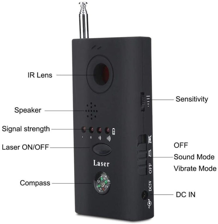 CC308 Full Range Camera Laser  Detector  Mini Wireless Camera Signal GSM Device Finder CC308 Full Range Camera Laser  Detector  Mini Wireless Camera Signal GSM Device Finder