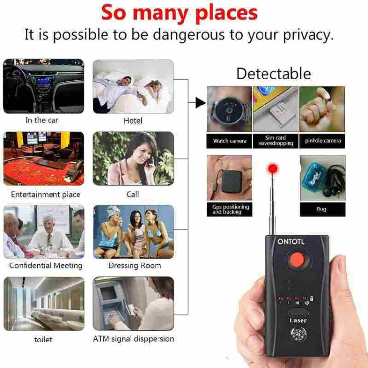CC308 Full Range Camera Laser  Detector  Mini Wireless Camera Signal GSM Device Finder CC308 Full Range Camera Laser  Detector  Mini Wireless Camera Signal GSM Device Finder