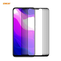 5 PCS ENKAY Hat-Prince Full Glue 0.26mm 9H 2.5D Tempered Glass Full Coverage Film