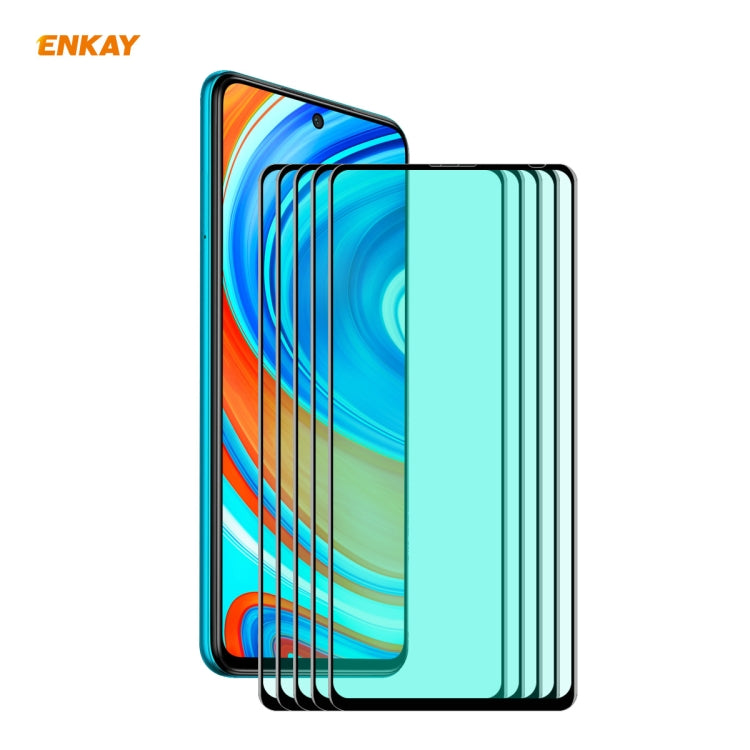 5 PCS ENKAY Hat-Prince 0.26mm 9H 6D Curved Full Screen Eye Protection Green Film Tempered Glass Protector 5 PCS ENKAY Hat-Prince 0.26mm 9H 6D Curved Full Screen Eye Protection Green Film Tempered Glass Protector
