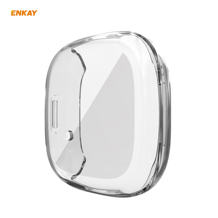 For Fitbit Versa 3 / Fitbit Sense ENKAY Hat-Prince ENK-AC8208 Full Coverage Transparent TPU Soft Case For Fitbit Versa 3 / Fitbit Sense ENKAY Hat-Prince ENK-AC8208 Full Coverage Transparent TPU Soft Case