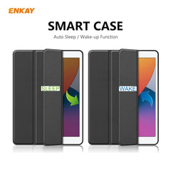 For iPad 10.2 2020 / 2019 ENKAY ENK-8016 PU Leather + TPU Smart Case with Pen Slot, For iPad 10.2 2021 / 2020 / 2019