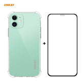 Hat-Prince ENKAY 2 in 1 Clear TPU Soft Case Shockproof Cover + 0.26mm 9H 2.5D Full Glue Full Coverage Tempered Glass Protector Film, For iPhone 12 mini, For iPhone 12 / 12 Pro, For iPhone 12 Pro Max