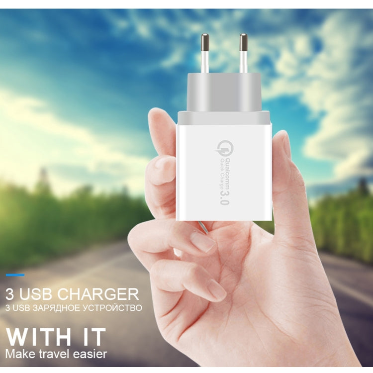 SDC-30W 2 in 1 USB to Micro USB Data Cable + 30W QC 3.0 USB + 2.4A Dual USB 2.0 Ports Mobile Phone Tablet PC Universal Quick Charger Travel Charger Set, EU Plug, with Micro USB Cable, EU Plug SDC-30W 2 in 1 USB to Micro USB Data Cable + 30W QC 3.0 USB + 2.4A Dual USB 2.0 Ports Mobile Phone Tablet PC Universal Quick Charger Travel Charger Set, EU Plug, with Micro USB Cable, EU Plug