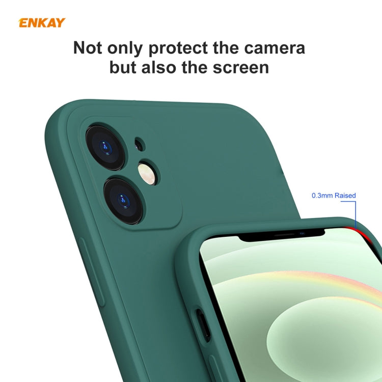 For iPhone 12 Hat-Prince ENKAY ENK-PC0682 Liquid Silicone Straight Edge Shockproof Case + 0.26mm 9H 2.5D Full Glue Tempered Glass Film, For iPhone 12 For iPhone 12 Hat-Prince ENKAY ENK-PC0682 Liquid Silicone Straight Edge Shockproof Case + 0.26mm 9H 2.5D Full Glue Tempered Glass Film, For iPhone 12