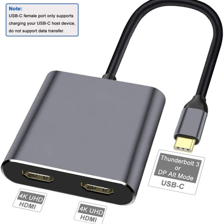 ZS-SGSHDMI USB-C / Type-C to Dual HDMI Adapter, USB-C / Type-C to Dual HDMI ZS-SGSHDMI USB-C / Type-C to Dual HDMI Adapter, USB-C / Type-C to Dual HDMI