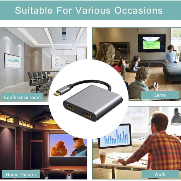 ZS-SGSHDMI USB-C / Type-C to Dual HDMI Adapter, USB-C / Type-C to Dual HDMI ZS-SGSHDMI USB-C / Type-C to Dual HDMI Adapter, USB-C / Type-C to Dual HDMI