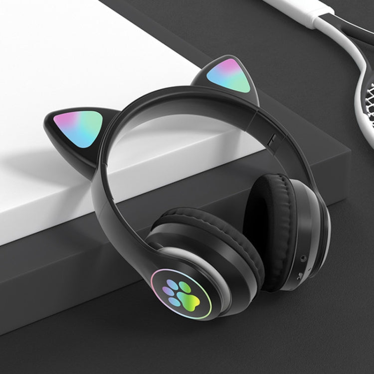 TN-28 3.5mm Bluetooth 5.0 Dual Connection RGB Cat Ear Bass Stereo Noise-cancelling Headphones Support TF Card With Mic TN-28 3.5mm Bluetooth 5.0 Dual Connection RGB Cat Ear Bass Stereo Noise-cancelling Headphones Support TF Card With Mic