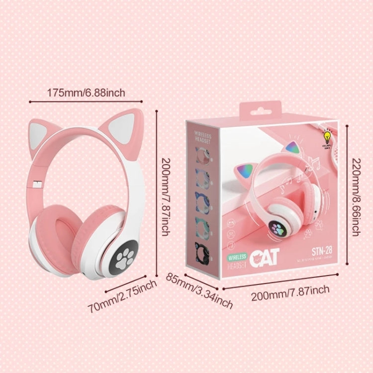 TN-28 3.5mm Bluetooth 5.0 Dual Connection RGB Cat Ear Bass Stereo Noise-cancelling Headphones Support TF Card With Mic TN-28 3.5mm Bluetooth 5.0 Dual Connection RGB Cat Ear Bass Stereo Noise-cancelling Headphones Support TF Card With Mic