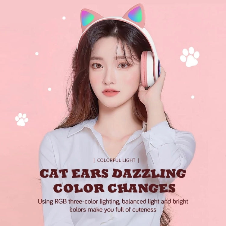 TN-28 3.5mm Bluetooth 5.0 Dual Connection RGB Cat Ear Bass Stereo Noise-cancelling Headphones Support TF Card With Mic TN-28 3.5mm Bluetooth 5.0 Dual Connection RGB Cat Ear Bass Stereo Noise-cancelling Headphones Support TF Card With Mic
