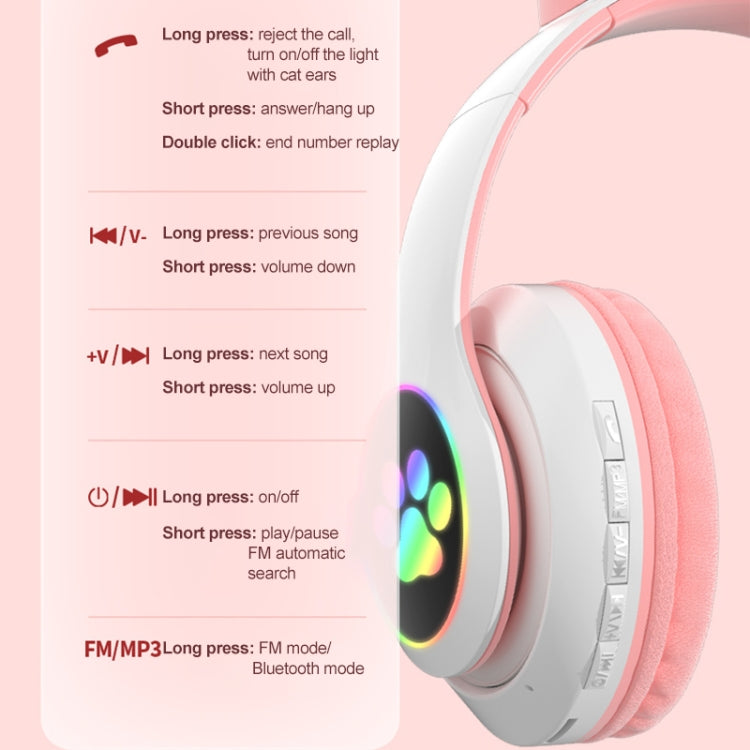 TN-28 3.5mm Bluetooth 5.0 Dual Connection RGB Cat Ear Bass Stereo Noise-cancelling Headphones Support TF Card With Mic TN-28 3.5mm Bluetooth 5.0 Dual Connection RGB Cat Ear Bass Stereo Noise-cancelling Headphones Support TF Card With Mic