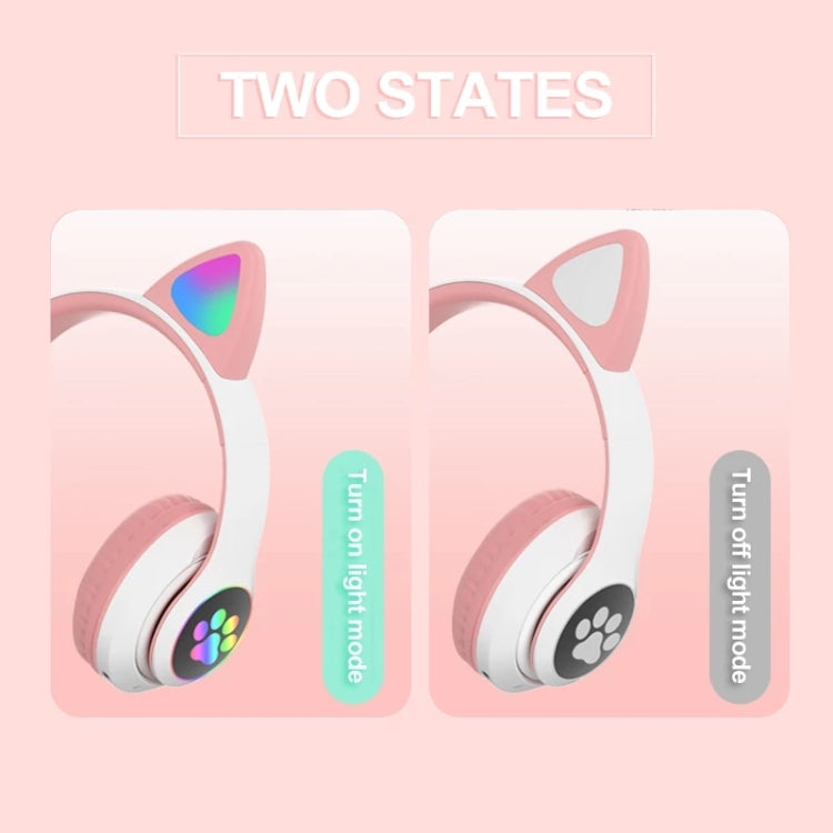 TN-28 3.5mm Bluetooth 5.0 Dual Connection RGB Cat Ear Bass Stereo Noise-cancelling Headphones Support TF Card With Mic TN-28 3.5mm Bluetooth 5.0 Dual Connection RGB Cat Ear Bass Stereo Noise-cancelling Headphones Support TF Card With Mic