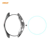 For Samsung Galaxy Watch 3 45mm 2 in 1 ENKAY Hat-Prince Electroplate Soft TPU Case + 0.2mm 9H 2.15D Curved Edge Tempered Glass Film