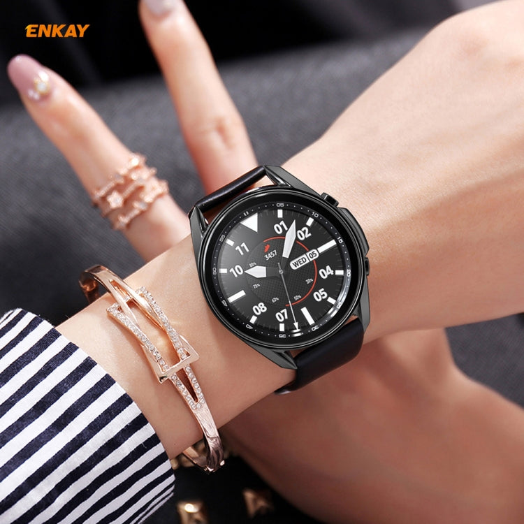 For Samsung Galaxy Watch 3 45mm 2 in 1 ENKAY Hat-Prince Electroplate Soft TPU Case + 0.2mm 9H 2.15D Curved Edge Tempered Glass Film For Samsung Galaxy Watch 3 45mm 2 in 1 ENKAY Hat-Prince Electroplate Soft TPU Case + 0.2mm 9H 2.15D Curved Edge Tempered Glass Film