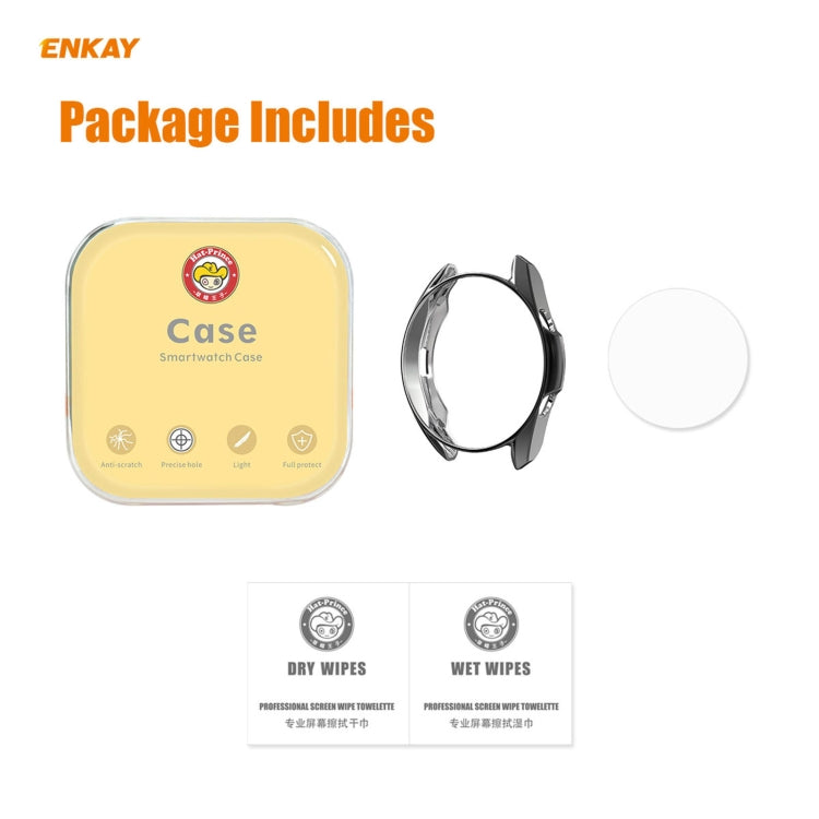 For Samsung Galaxy Watch 3 45mm 2 in 1 ENKAY Hat-Prince Electroplate Soft TPU Case + 0.2mm 9H 2.15D Curved Edge Tempered Glass Film For Samsung Galaxy Watch 3 45mm 2 in 1 ENKAY Hat-Prince Electroplate Soft TPU Case + 0.2mm 9H 2.15D Curved Edge Tempered Glass Film