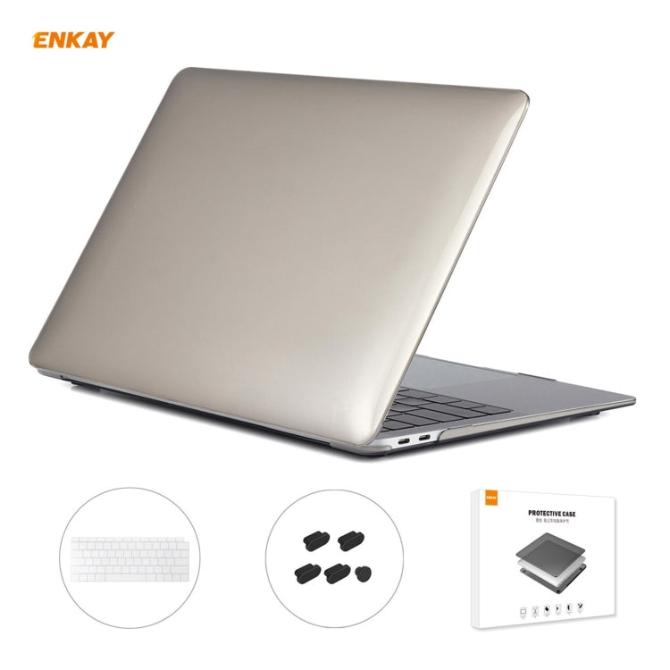 ENKAY 3 in 1 Crystal Laptop Protective Case + US Version TPU Keyboard Film + Anti-dust Plugs Set for MacBook Air 13.3 inch A1932 (2018), For MacBook Air 13.3 inch A1932 (2018) ENKAY 3 in 1 Crystal Laptop Protective Case + US Version TPU Keyboard Film + Anti-dust Plugs Set for MacBook Air 13.3 inch A1932 (2018), For MacBook Air 13.3 inch A1932 (2018)