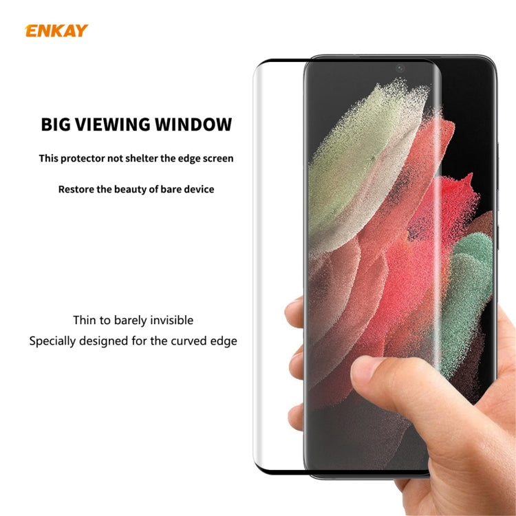 For Samsung Galaxy S21 Ultra ENKAY Hat-Prince 0.26mm 9H 3D Explosion-proof Full Screen Curved Heat Bending Tempered Glass Film For Samsung Galaxy S21 Ultra ENKAY Hat-Prince 0.26mm 9H 3D Explosion-proof Full Screen Curved Heat Bending Tempered Glass Film