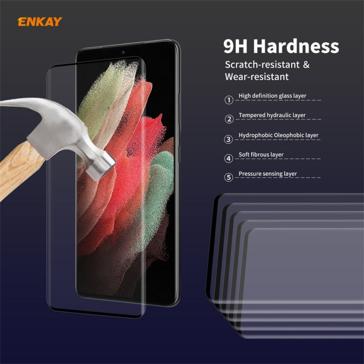 For Samsung Galaxy S21 Ultra ENKAY Hat-Prince 0.26mm 9H 3D Explosion-proof Full Screen Curved Heat Bending Tempered Glass Film For Samsung Galaxy S21 Ultra ENKAY Hat-Prince 0.26mm 9H 3D Explosion-proof Full Screen Curved Heat Bending Tempered Glass Film