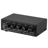 3-Channel Mixer Front Stereo Amplifier High / Mid / Bass Adjuster, USB 5V Power Supply, US Plug, B056