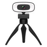 C10 2K HD Without Distortion 360 Degrees Rotate Three-speed Fill Light USB Free Drive Webcams, Built-in  Sound Clearer Microphone