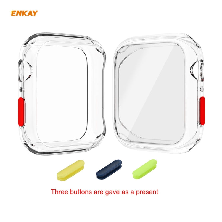 ENKAY Hat-prince Full Coverage TPU Case + Tempered Glass Protector for Apple Watch Series 6 / 5 / 4 / SE 44mm ENKAY Hat-prince Full Coverage TPU Case + Tempered Glass Protector for Apple Watch Series 6 / 5 / 4 / SE 44mm