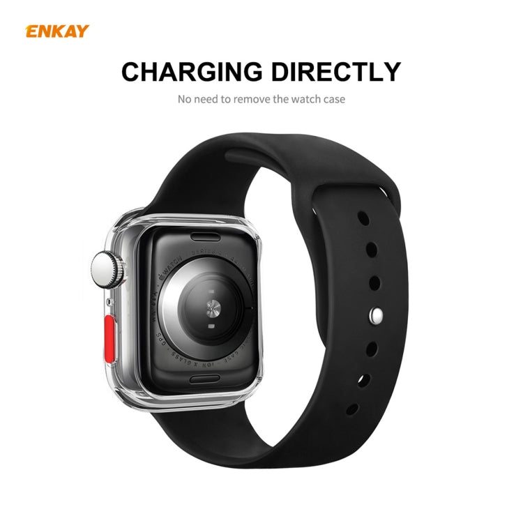 ENKAY Hat-prince Full Coverage TPU Case + Tempered Glass Protector for Apple Watch Series 6 / 5 / 4 / SE 44mm ENKAY Hat-prince Full Coverage TPU Case + Tempered Glass Protector for Apple Watch Series 6 / 5 / 4 / SE 44mm