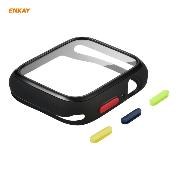 ENKAY Hat-prince Full Coverage TPU Case + Tempered Glass Protector for Apple Watch Series 6 / 5 / 4 / SE 44mm ENKAY Hat-prince Full Coverage TPU Case + Tempered Glass Protector for Apple Watch Series 6 / 5 / 4 / SE 44mm