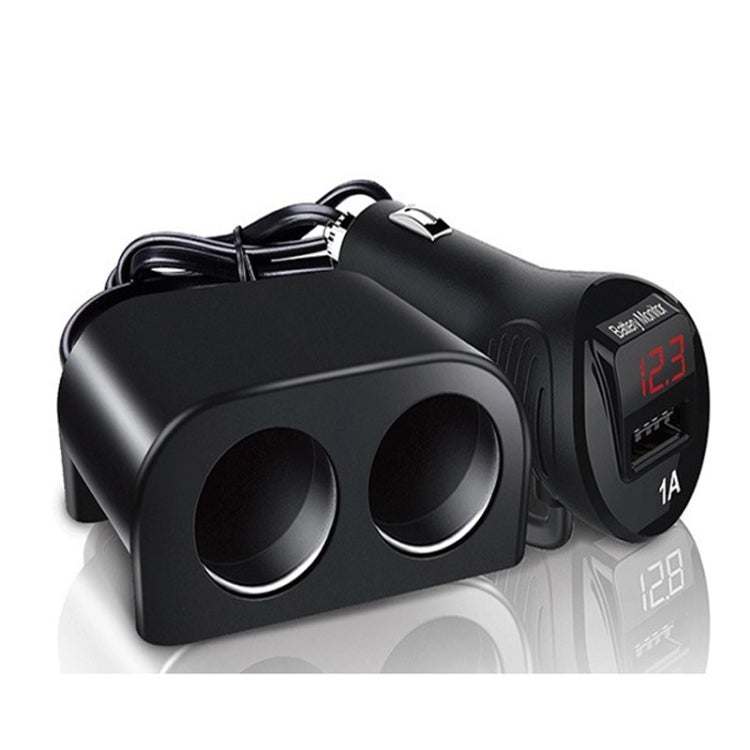 Cigarette Lighter Adapter 2 Socket Cigarette Lighter Splitter with LED Voltage Display USB Car Charger Adapter Cigarette Lighter Adapter 2 Socket Cigarette Lighter Splitter with LED Voltage Display USB Car Charger Adapter