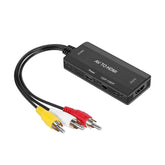 AV to HDMI Converter 3 CVBS RCA Adapter, Supports PAL NTSC 1080P, AV to HDMI