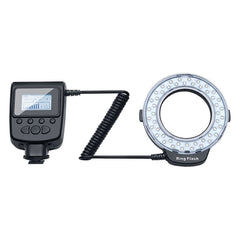 HD-130 Macro LED Ring Flash Light with 8 Different Sizes Adapter Ring (40.5 / 52 / 55 / 58 / 62 / 67 / 72 / 77mm) & 3 x Color Diffuser