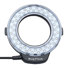 HD-130 Macro LED Ring Flash Light with 8 Different Sizes Adapter Ring (40.5 / 52 / 55 / 58 / 62 / 67 / 72 / 77mm) & 3 x Color Diffuser