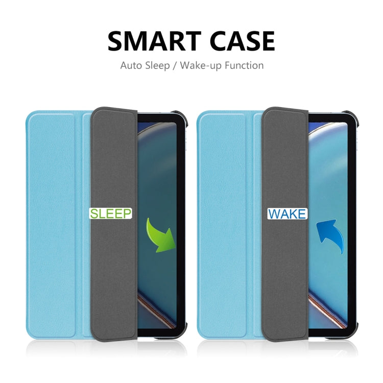 ENKAY Custer Texture Horizontal Flip PU+PC Leather Case with Three-folding Holder & Sleep / Wake-up Function for iPad mini 2024 / mini 6, For iPad mini 6 2021 ENKAY Custer Texture Horizontal Flip PU+PC Leather Case with Three-folding Holder & Sleep / Wake-up Function for iPad mini 2024 / mini 6, For iPad mini 6 2021
