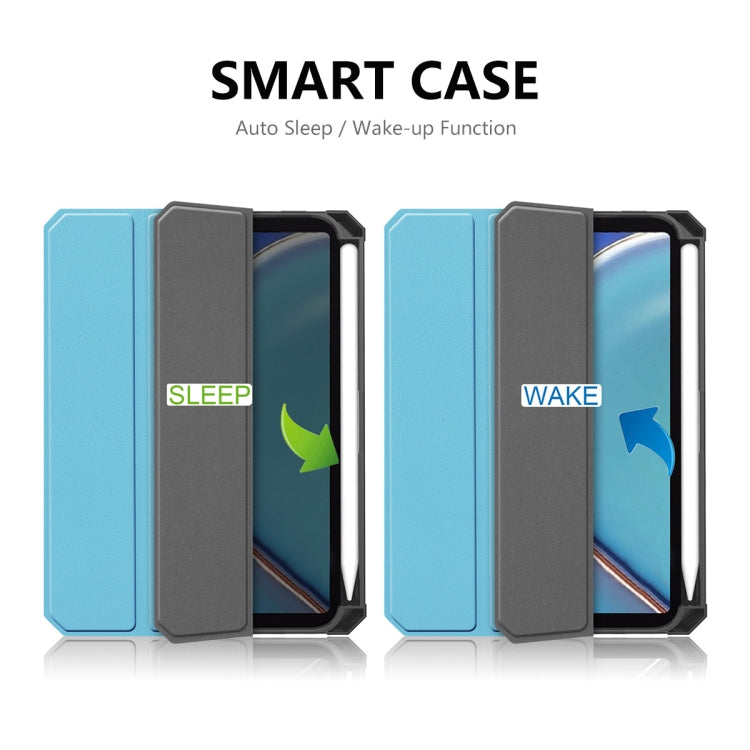 ENKAY Custer Texture Horizontal Flip PU+TPU Leather Case with Three-folding Holder & Sleep / Wake-up Function & Pen Holder for iPad mini 2024 / mini 6, For iPad mini 6 2021 ENKAY Custer Texture Horizontal Flip PU+TPU Leather Case with Three-folding Holder & Sleep / Wake-up Function & Pen Holder for iPad mini 2024 / mini 6, For iPad mini 6 2021