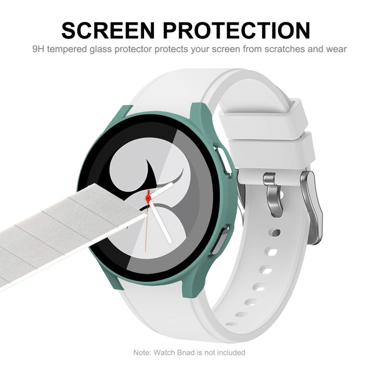 ENKAY Hat-Prince Full Coverage PC Frame + Tempered Glass Protector Composite Case for Samsung Galaxy Watch4 40mm ENKAY Hat-Prince Full Coverage PC Frame + Tempered Glass Protector Composite Case for Samsung Galaxy Watch4 40mm