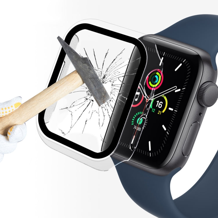 ENKAY Hat-Prince 2 in 1 PC Frame + 9H Tempered Glass Protector Full Coverage Case for Apple Watch Series 7 45mm ENKAY Hat-Prince 2 in 1 PC Frame + 9H Tempered Glass Protector Full Coverage Case for Apple Watch Series 7 45mm