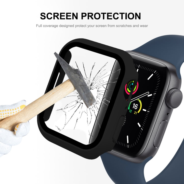 ENKAY Hat-Prince 2 in 1 PC Frame + 9H Tempered Glass Protector Full Coverage Case for Apple Watch Series 7 45mm ENKAY Hat-Prince 2 in 1 PC Frame + 9H Tempered Glass Protector Full Coverage Case for Apple Watch Series 7 45mm