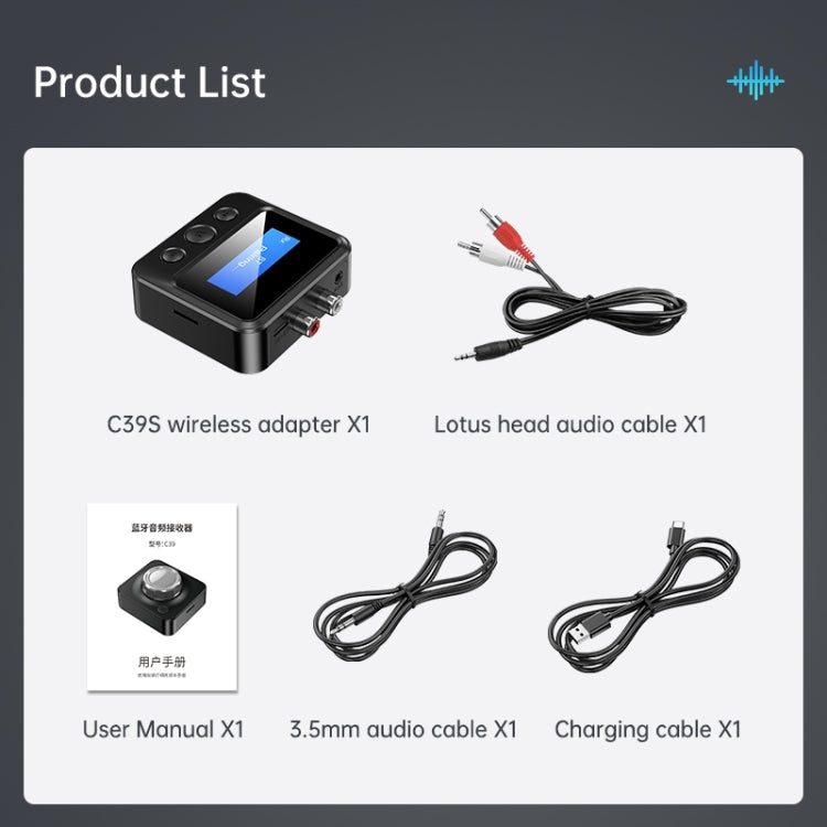 C39S Bluetooth-Empfänger-Sender, Cinch-Lautsprecher auf 3,5-mm-Wireless-Audioadapter, C39S C39S Bluetooth-Empfänger-Sender, Cinch-Lautsprecher auf 3,5-mm-Wireless-Audioadapter, C39S