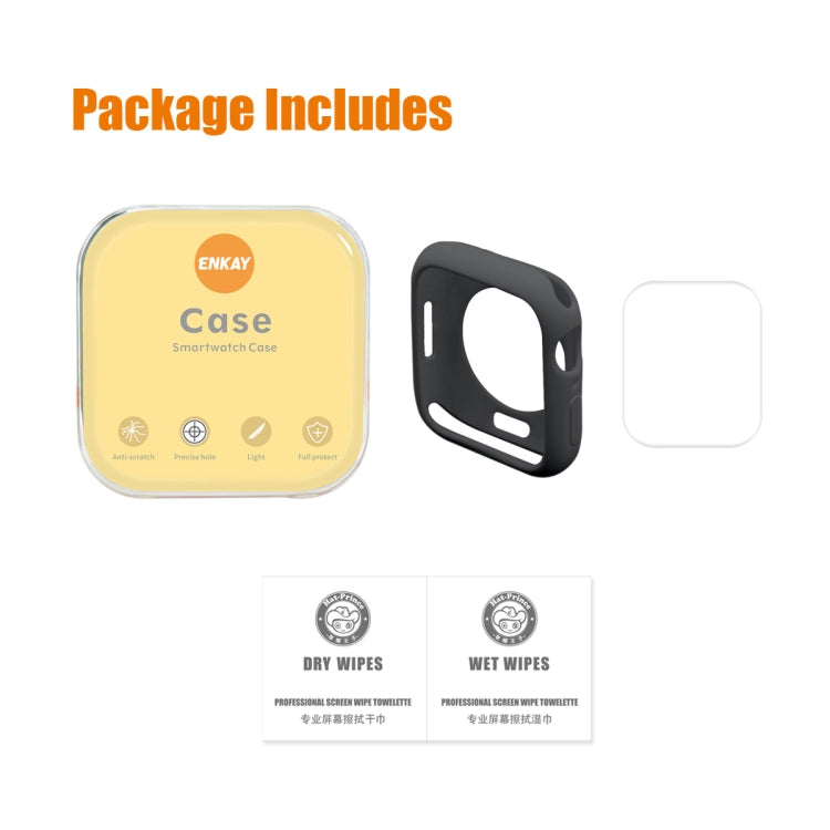 ENKAY Hat-Prince Protective TPU Watch Case + Full Coverage PET Screen Protector Film for Apple Watch Series 7 41mm ENKAY Hat-Prince Protective TPU Watch Case + Full Coverage PET Screen Protector Film for Apple Watch Series 7 41mm