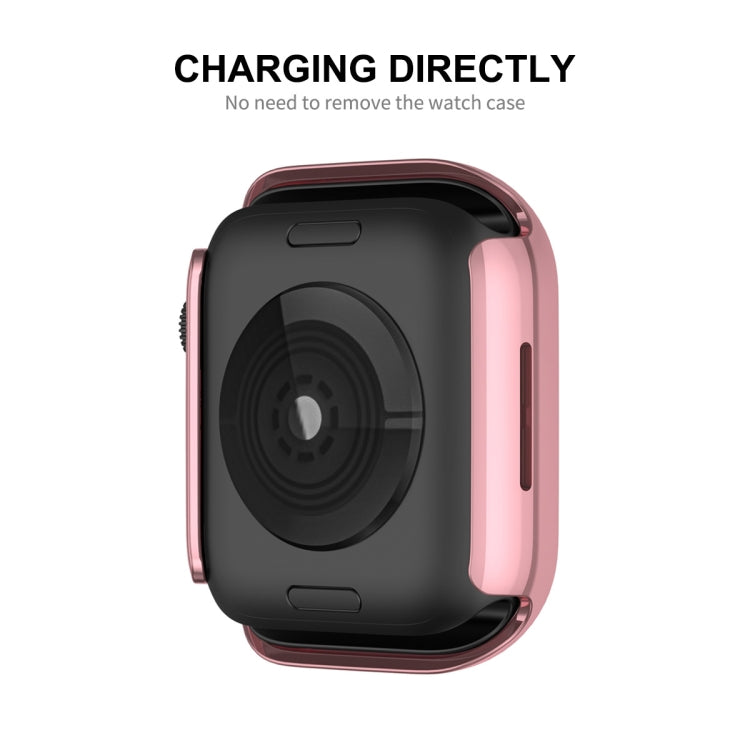 ENKAY Hat-Prince Electroplate PC Diamond Watch Case + Full Coverage Curved PET Screen Protector Film For Apple Watch Series 7 41mm ENKAY Hat-Prince Electroplate PC Diamond Watch Case + Full Coverage Curved PET Screen Protector Film For Apple Watch Series 7 41mm